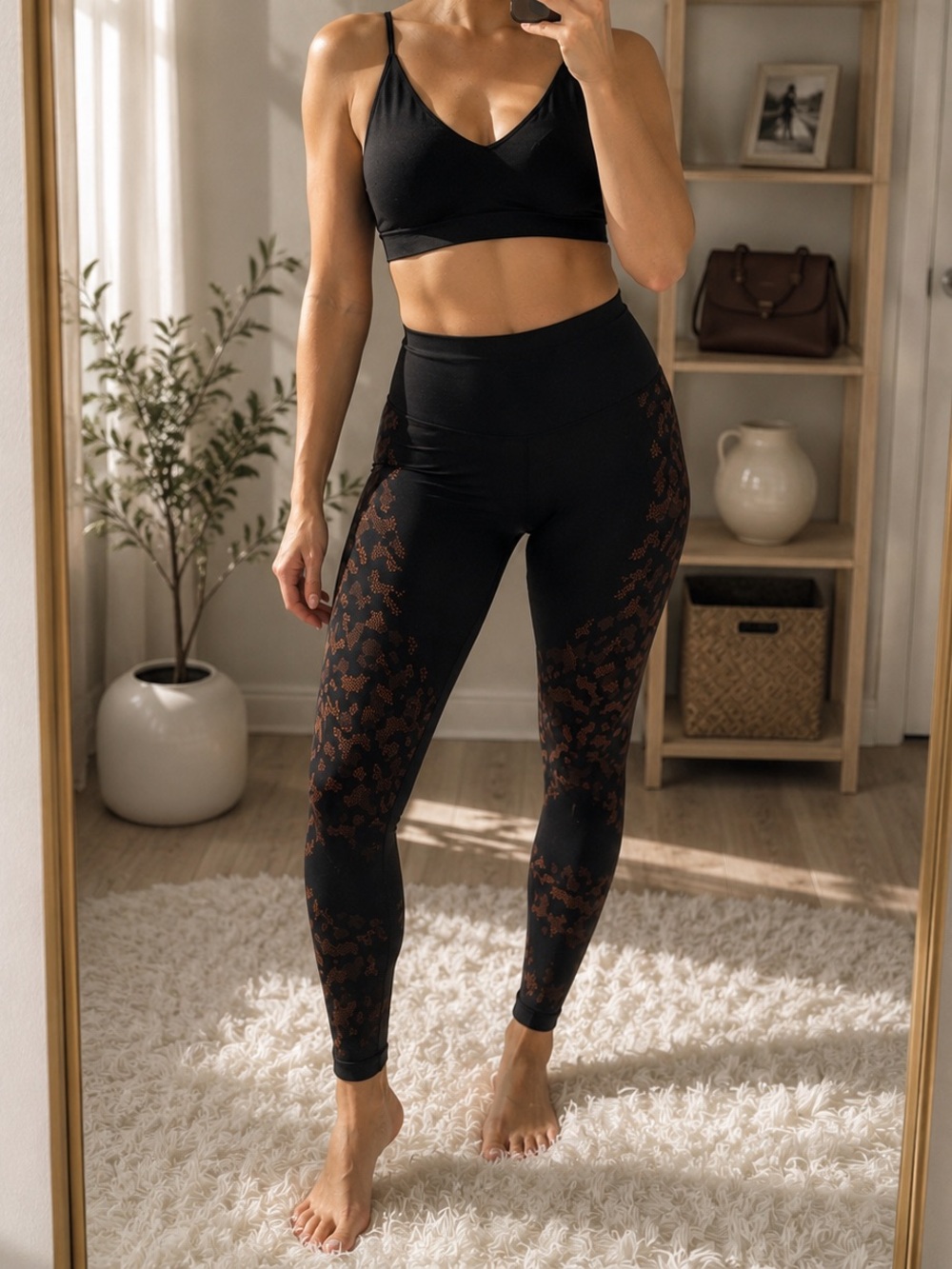 Lululemon Mapped Out High-Rise Tight 28” Black Brick Camo Size 4